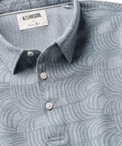 Linksoul Wave Print Oxford Polo -Golf Sales Store linksoul wave print oxford polo river 02 04796.1676598724
