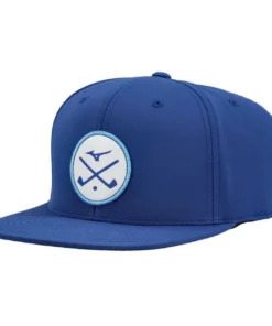Mizuno Crossed Clubs Snapback Hat -Golf Sales Store mizuno crossed clubs snapback hat royal 01 20305.1673904001