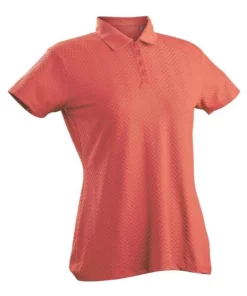 Nancy Lopez Grace Polo Short Sleeve -Golf Sales Store nancy lopez grace short sleeve polo tangerine 01 65761.1633540313