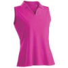 Nancy Lopez Polo Sleeveles Luster -Golf Sales Store nancy lopez luster sleeveless polo hot pink 01 72728.1633466644
