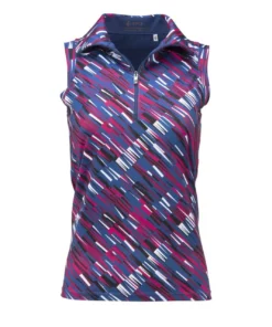 Nancy Lopez Polo Rhythm Sleeveles -Golf Sales Store nancy lopez rhythm sleeveless polo navy 01 50635.1648052353