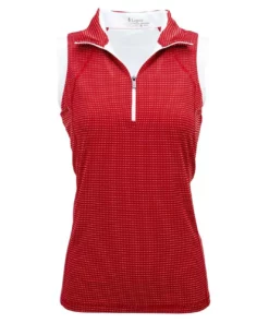 Nancy Lopez Zone Sleeveless Polo -Golf Sales Store nancy lopez zone sleeveless polo cherry 01 24470.1648053527