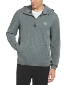Windshirt Penguin Fine Line 1/4 Zip Hooded