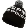 Ping Logo Bobble Beanie -Golf Sales Store ping logo bobble beanie black white 01 33522.1643119936