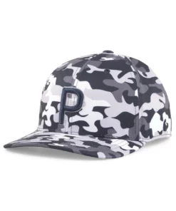 Puma Camo Pattern P Snapback Hat -Golf Sales Store puma camo pattern p snapback hat navy blazer high rise 01 89345.1662670407