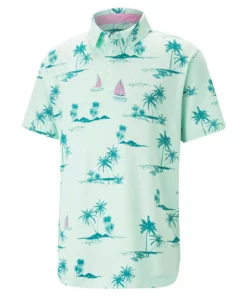 Puma Cloudspun Low Tide Polo -Golf Sales Store puma cloudspun low tide polo minty burst green lagoon 01 35683.1676597222