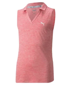 Puma Junior Girls Heather Polo -Golf Sales Store puma junior girls heather polo rapture rose heather 01 52767.1660831678