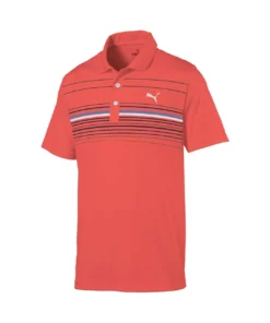 Puma Mattr Canyon Polo -Golf Sales Store puma mattr canyon polo hot coral bright cobalt 01 62978.1662137880