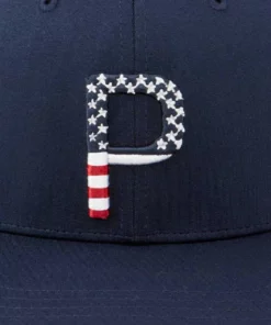 Puma Pars &Amp; Stripes P Snapback Hat -Golf Sales Store puma pars and stripes p snapback hat navy blazer 04 52017.1645027105