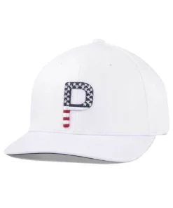 Puma Pars &Amp; Stripes P Snapback Hat -Golf Sales Store puma pars and stripes p snapback hat white 01 17002.1645027105