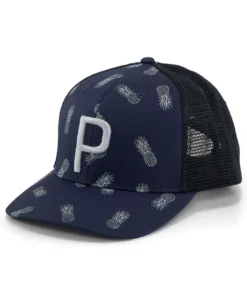 Puma Pineapple Trucker P Hat -Golf Sales Store puma pineapple trucker p hat navy blazer flat light gray 01 48947.1678814880