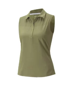 Puma Women's Harding Sleeveless Polo -Golf Sales Store puma womens harding sleeveless polo dark green moss 01 94379.1649187521