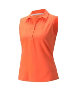 Puma Women's Harding Sleeveless Polo -Golf Sales Store puma womens harding sleeveless polo hot coral 01 02737.1645122649