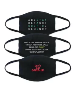 Golfio Face Mask Fabric 3 Pack Double Layer Washable Fashion Assorted -Golf Sales Store ren2585 black 1 7 47077.1594261818.1280 11299.1594313422