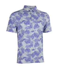 Straight Down Tropics Golf Polo -Golf Sales Store straight down tropics polo periwinkle 01 10871.1678909293