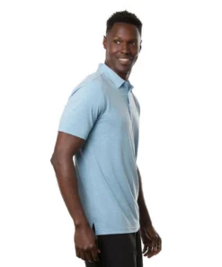 Travis Mathew The Heater Polo -Golf Sales Store travis mathew the heater polo heather heritage blue 03 31308.1676592420