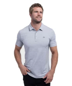 Travis Mathew The Heater Polo -Golf Sales Store travis mathew the heater polo heather microchip 01 56637.1676593996